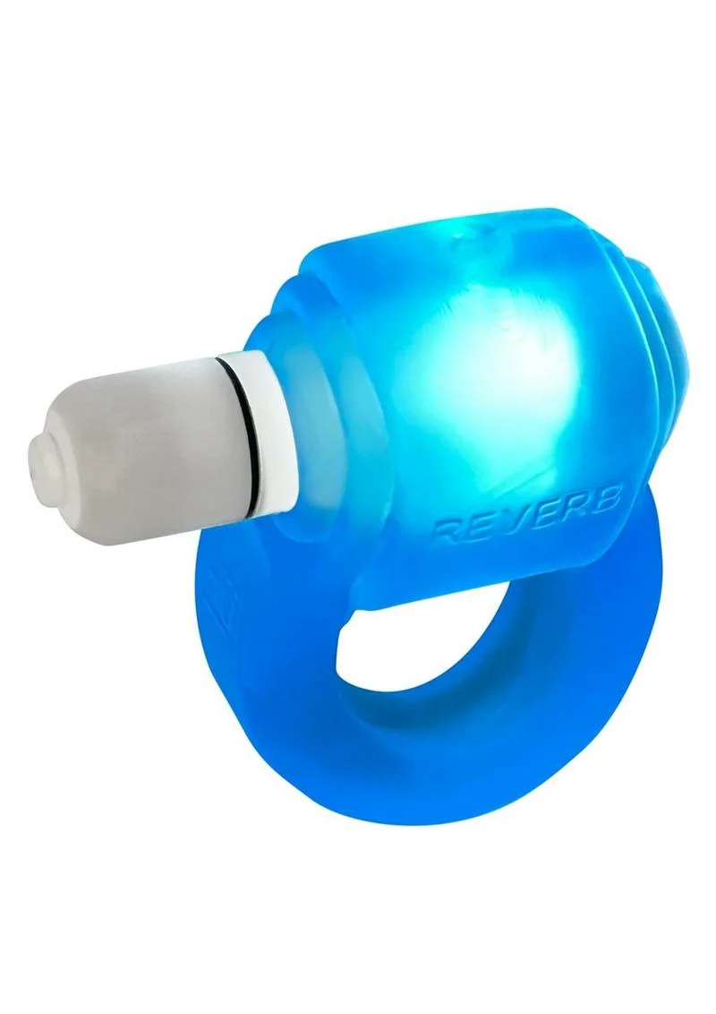 Glowdick Silicone Cockring with Led - Blue Ice - Image 3