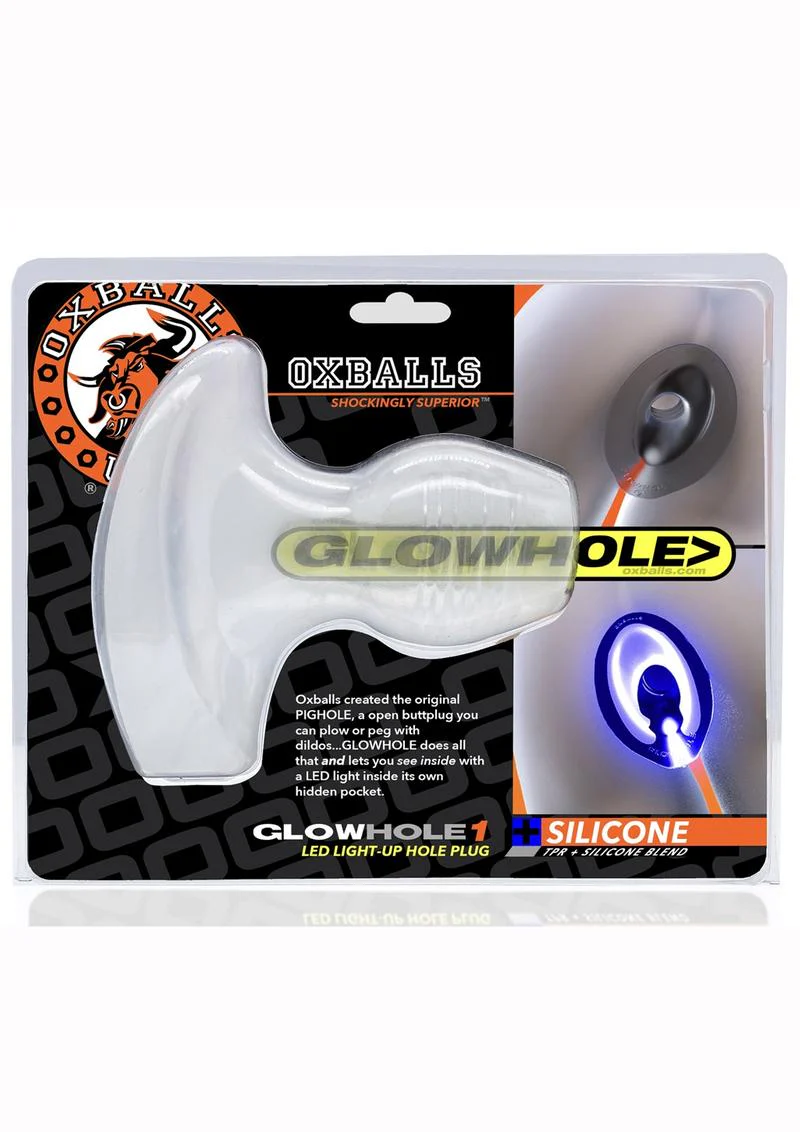 Glowhole 1 Light Up Hollow Silicone Buttplug - Image 2