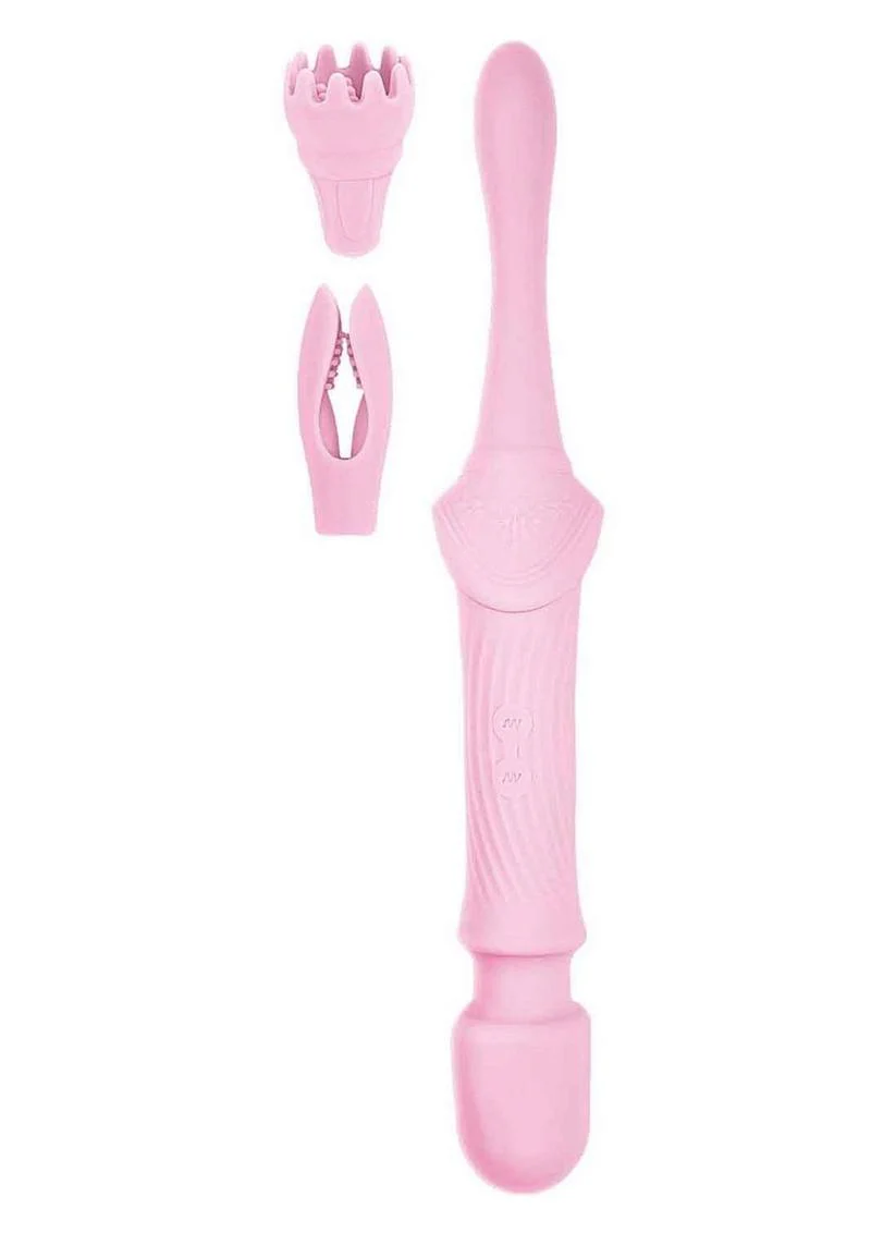 Goddess Pink Elegance Rechargeable Silicone Duel End Massager - Image 3