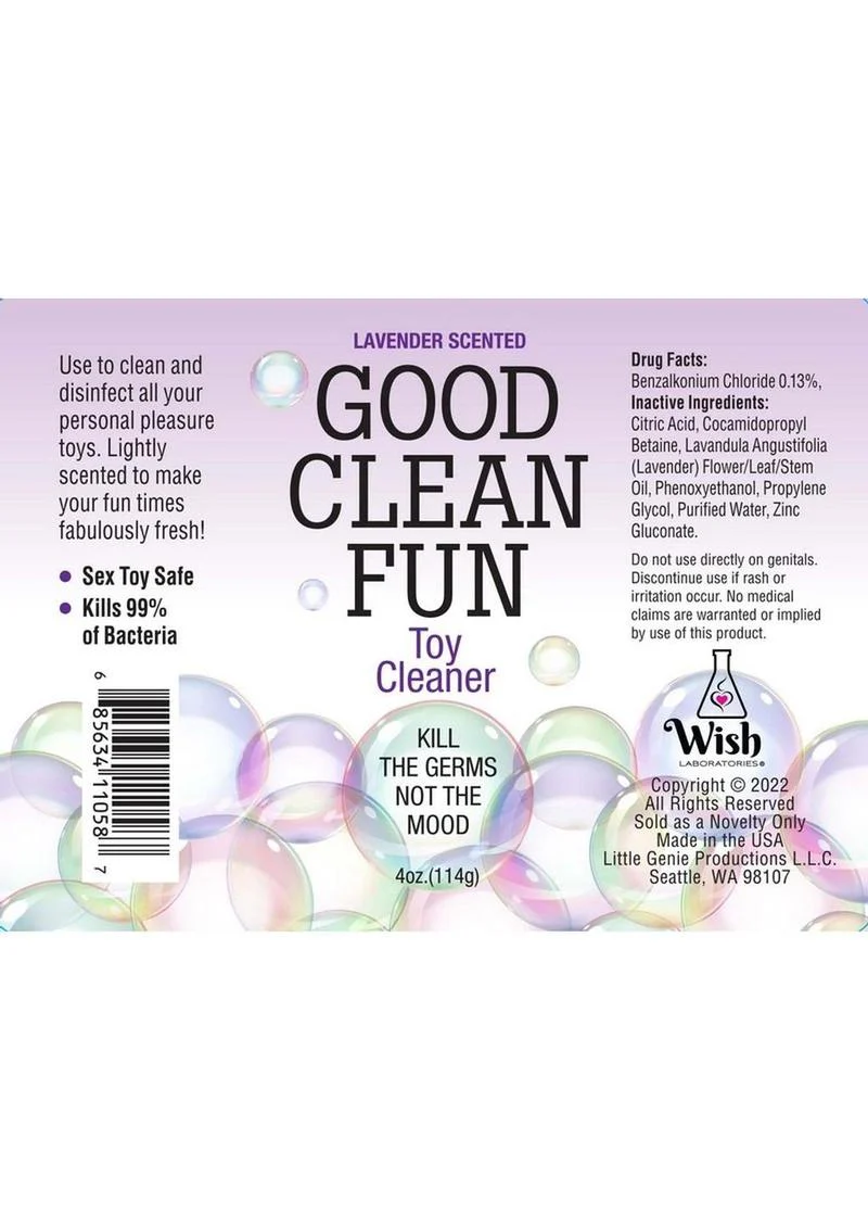 Good Clean Fun Toy Cleaning Spray Lavender - Image 2