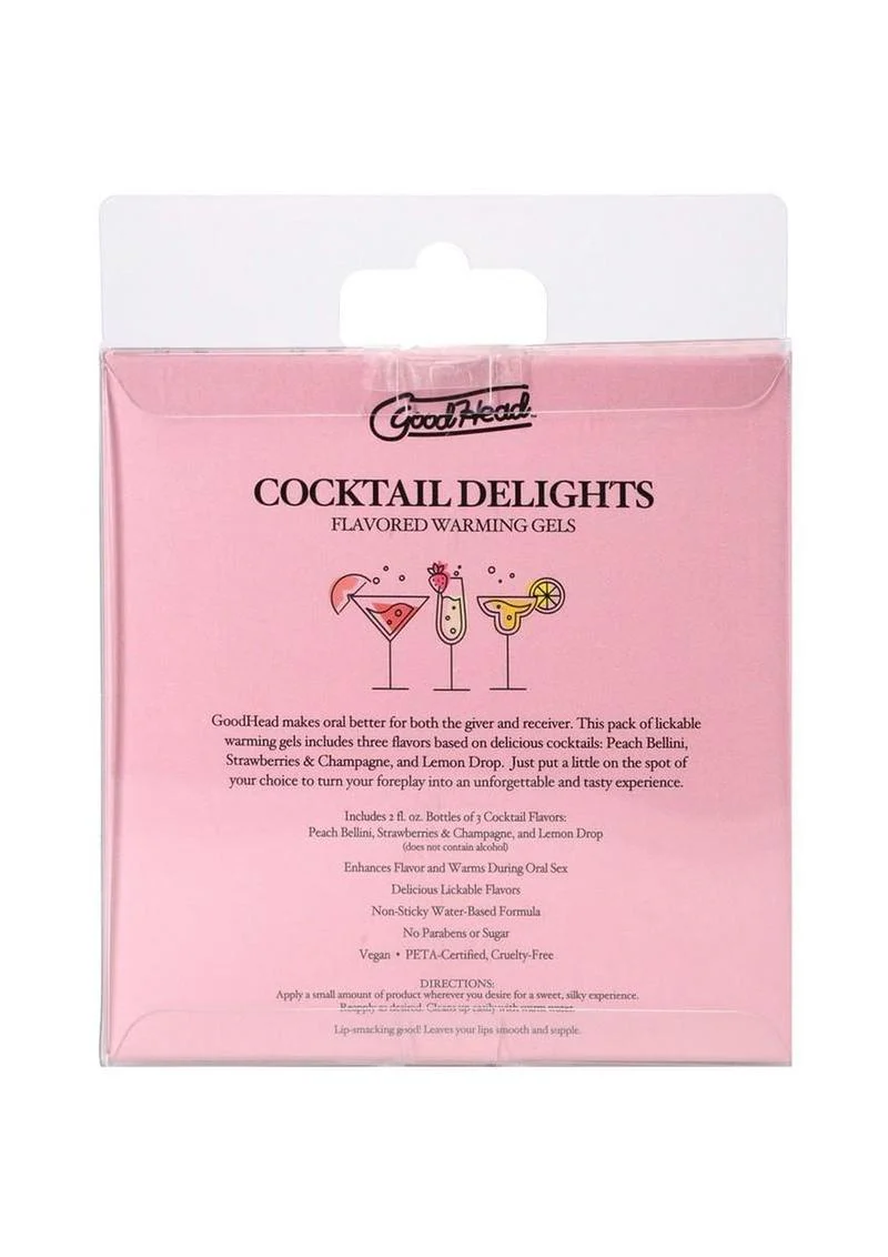 Goodhead Cocktail Delights (3 Pack) 2 Oz.- Peach Bellini, Strawberries and Champagne, Lemon Drop - Image 4