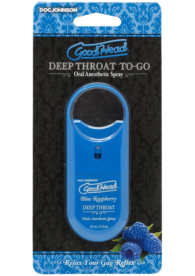 Goodhead Deep Throat To-Go Oral Anesthetic Spray Blue Raspberry - Image 2