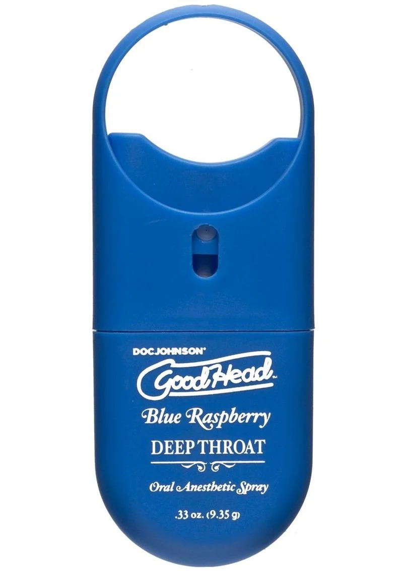 Goodhead Deep Throat To-Go Oral Anesthetic Spray Blue Raspberry - Image 3
