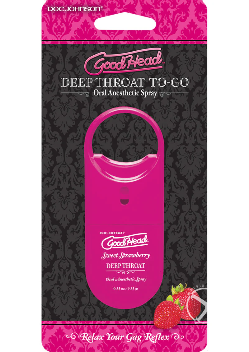 Goodhead Deep Throat To-Go Oral Anesthetic Spray Strawberry - Image 2