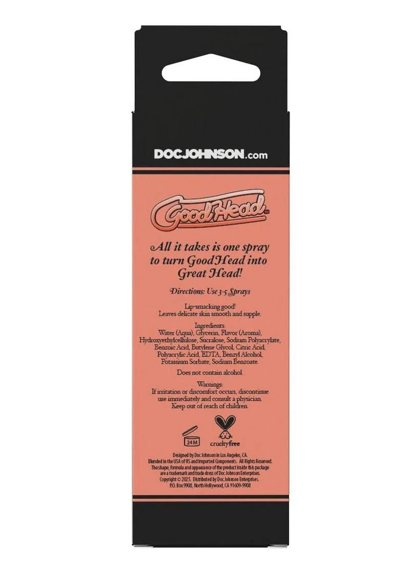 Goodhead Juicy Head Cocktails Dry Mouth Spray 2oz - Peach Bellini - Image 3