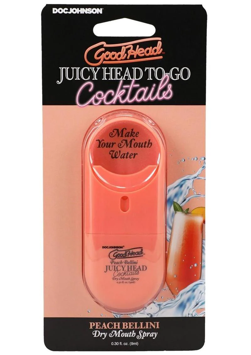 Goodhead Juicy Head Cocktails Dry Mouth Spray To-Go Peach Bellini - Image 2