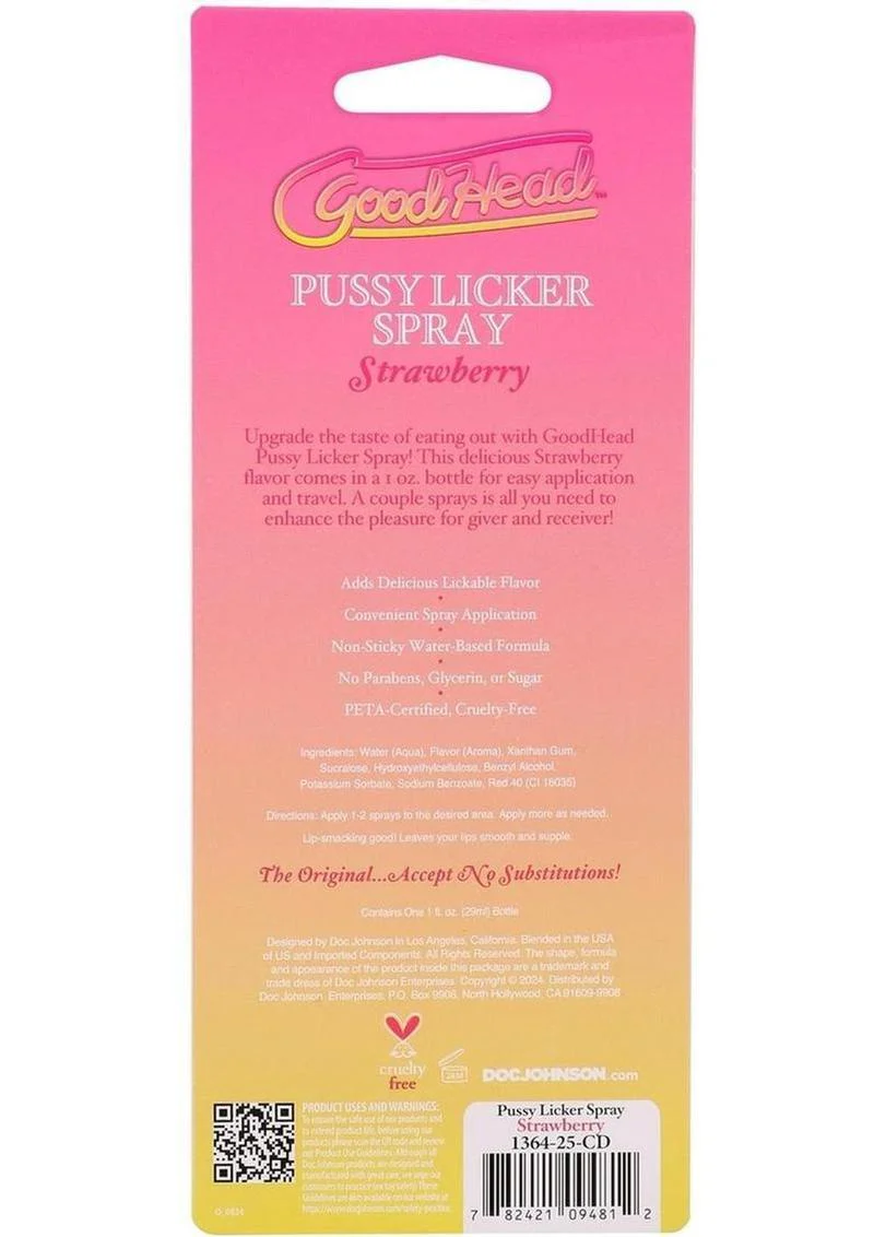 Goodhead Pussy Licker Spray - Strawberry - Image 4