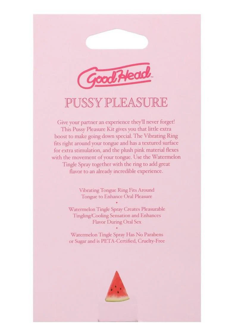 Goodhead Pussy Pleasure Party Kit Vibrating Tongue Ring and Watermelon Tingle Spray - Image 4