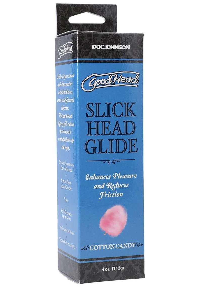 Goodhead Slick Head Glide Water Based Flavored Lubricant Cotton Candy - Image 2