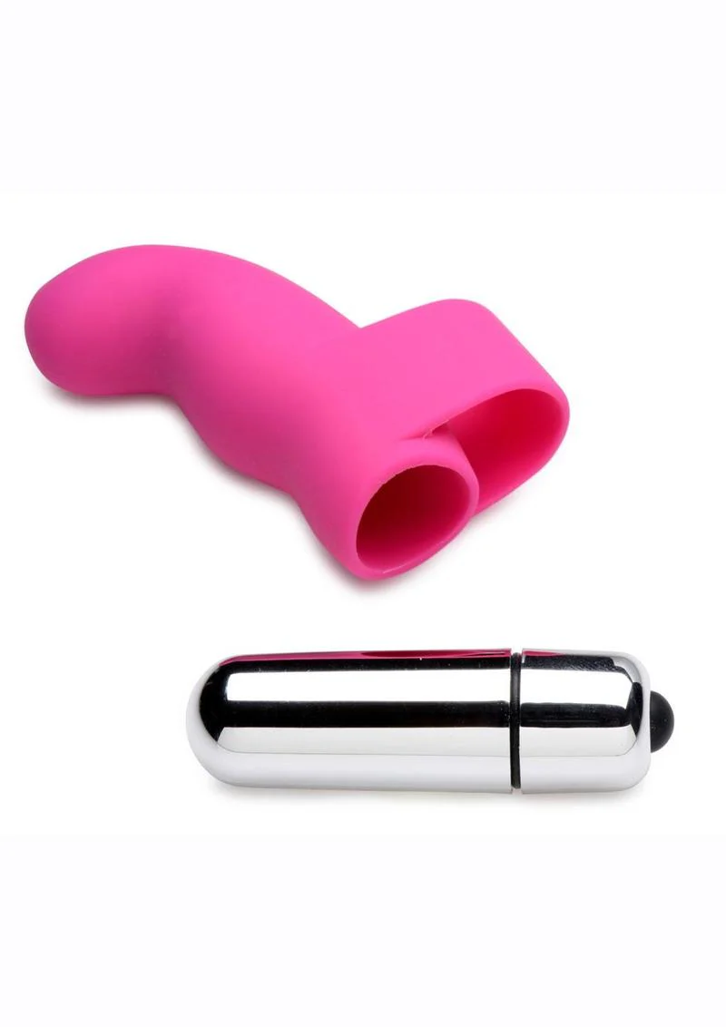 Gossip G-Thrill Silicone Finger Vibrator with Full Size Bullet - Image 4