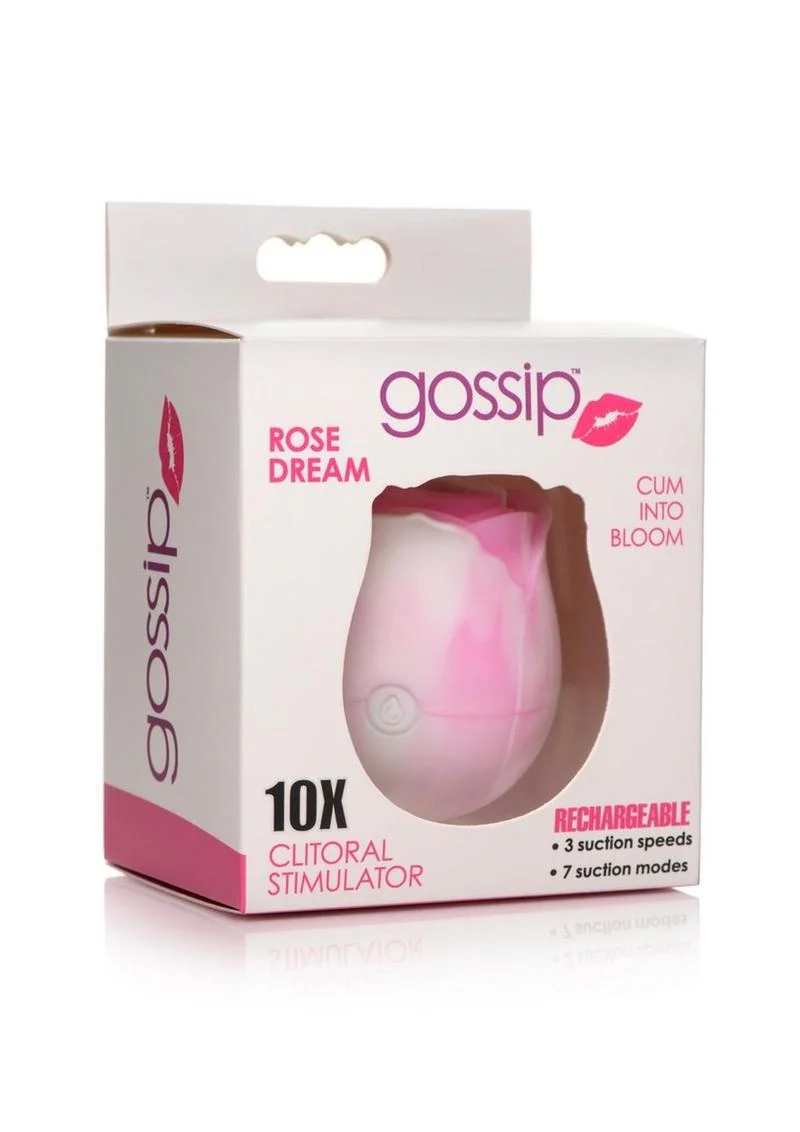 Gossip Rose Dream 10x Rechargeable Silicone Clitoral Stimulator - Swirl - Image 2