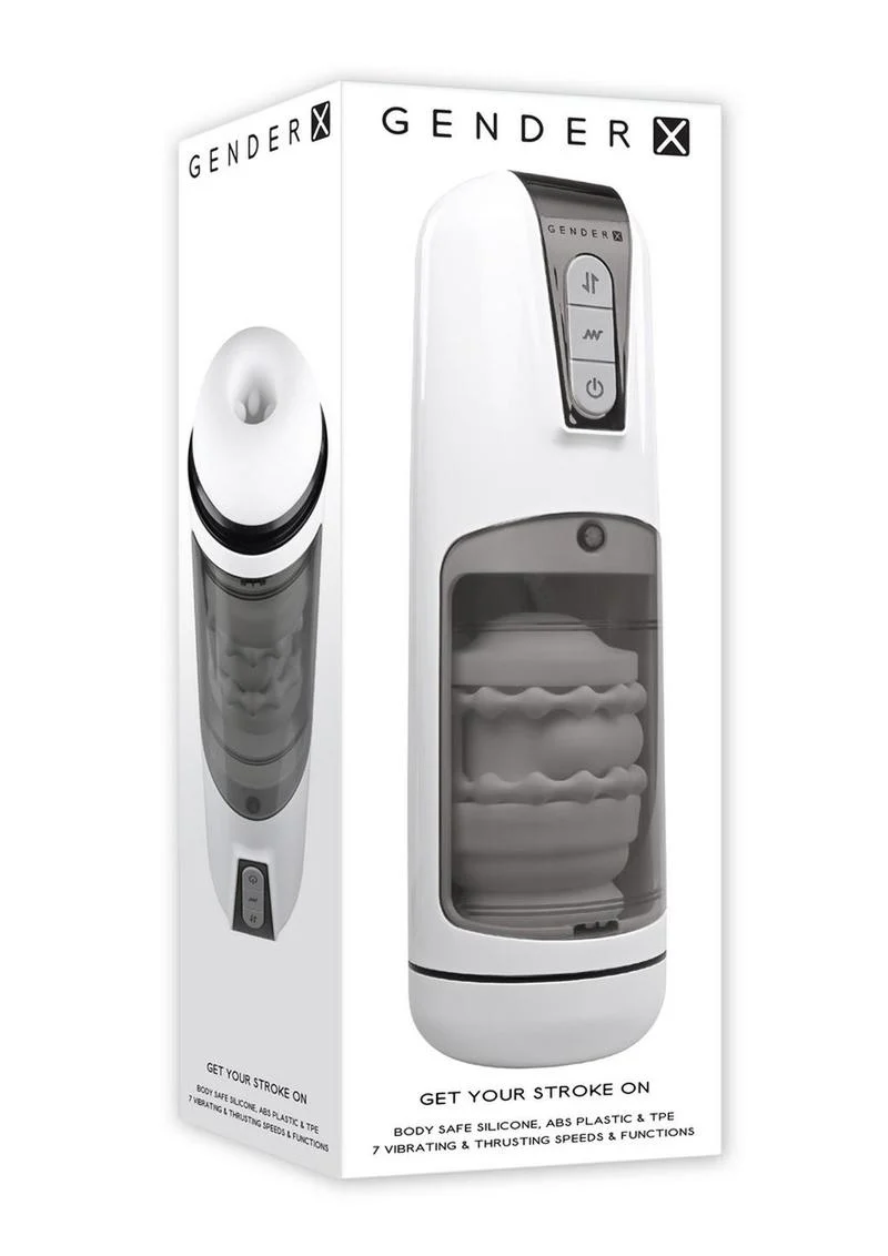 Gx Get Your Stroke On Rechargeable Silicone Thrusting Stroker - Image 2