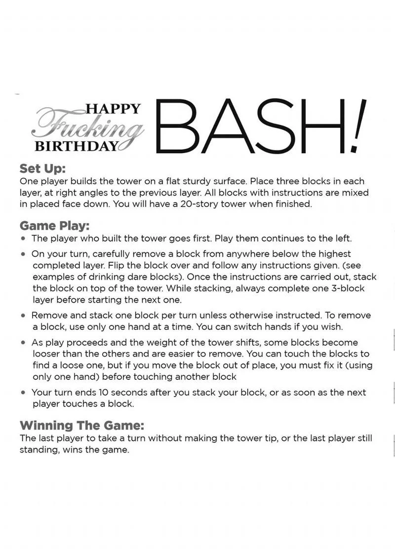 Happy F'n Birthday Bash Drinking Game - Image 3