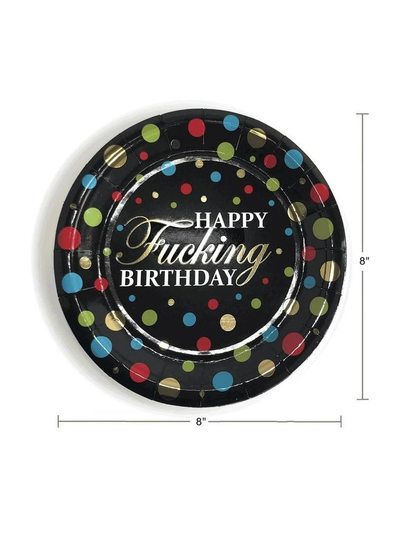 Happy F'n Birthday Plates - Image 3