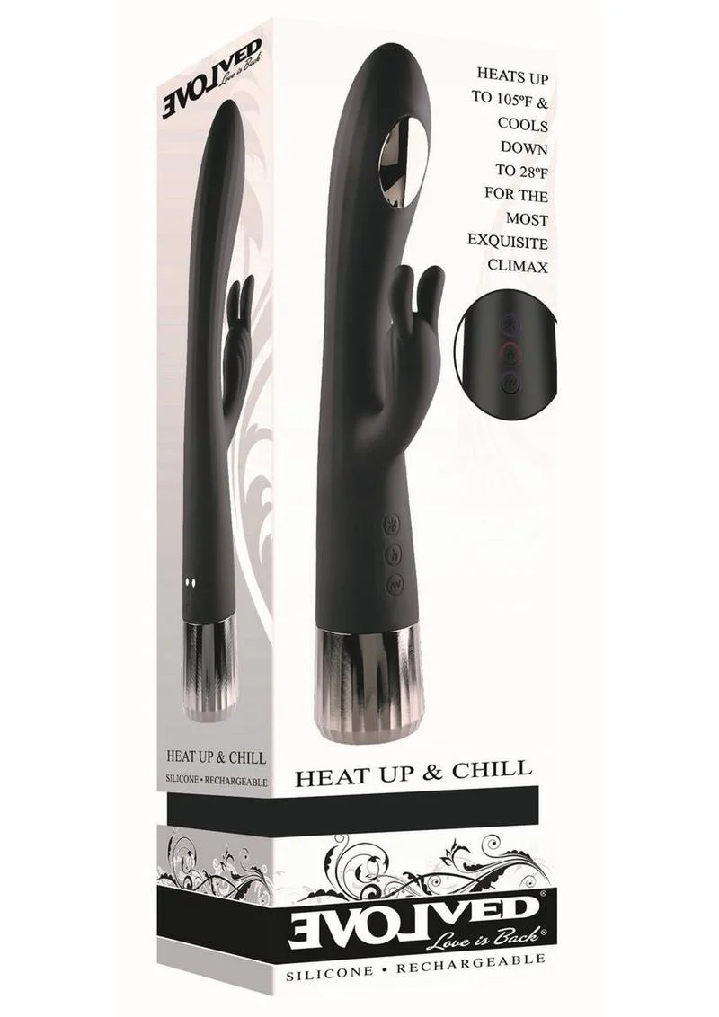Heat Up and Chill Rechargeable Silicone Heating and Cooling G-Spot Dual Stim Vibrator - Image 2