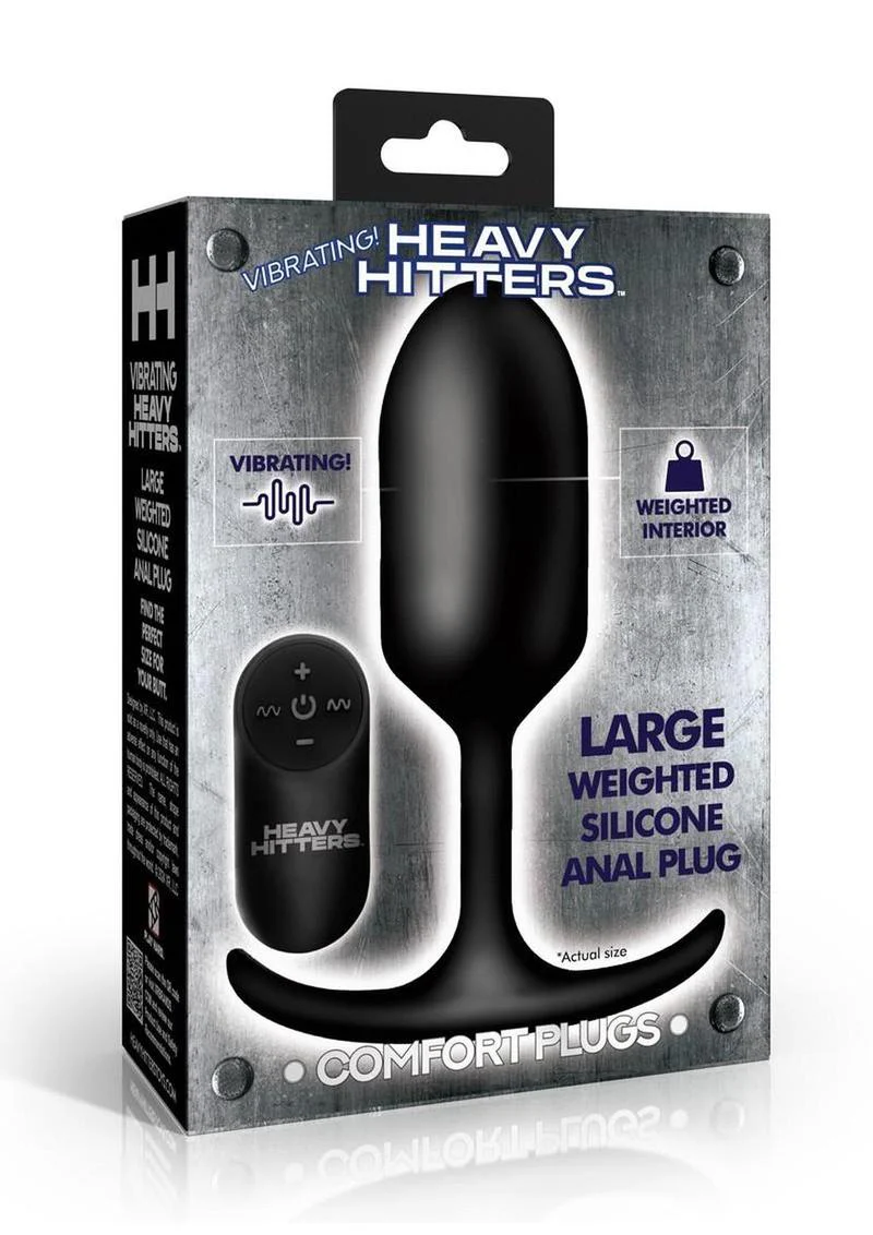 Heavy Hitters Vibrating Weighted Rechargeable Silicone Anal Plug - Image 2