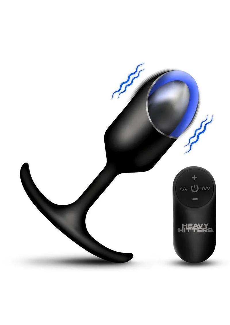 Heavy Hitters Vibrating Weighted Rechargeable Silicone Anal Plug - Image 4