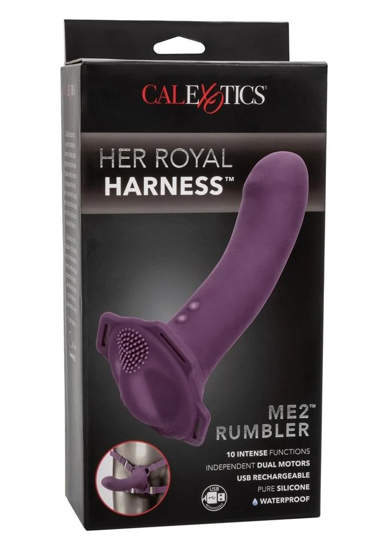 Her Royal Harness Me2 Rumble Silicone Strap-On Probe - Image 2