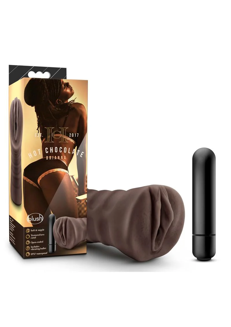 Hot Chocolate Brianna Vibrating Masturbator with Bullet - Pussy - Image 2