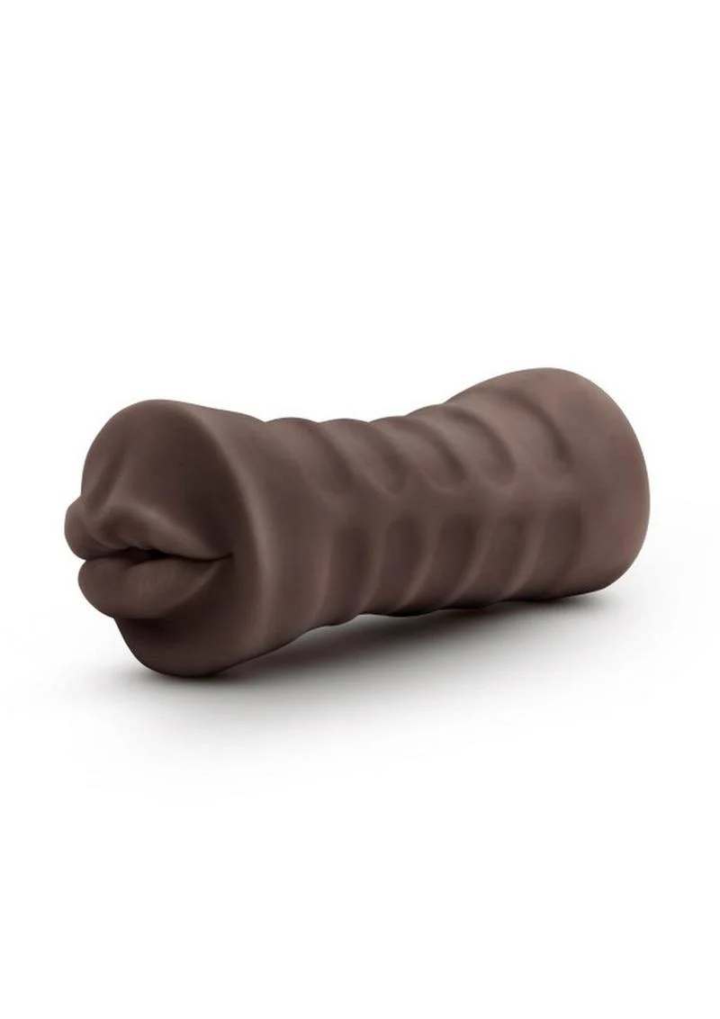 Hot Chocolate Heather Vibrating Masturbator with Bullet - Mouth - Image 3