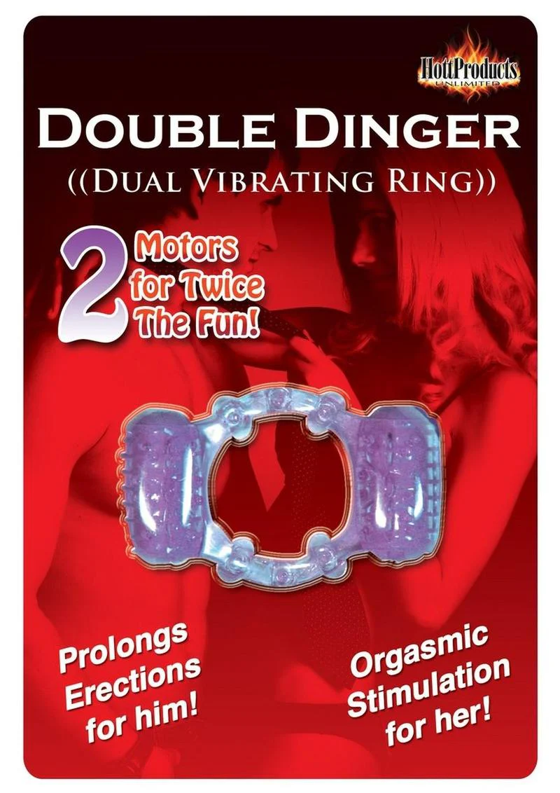 Humm Dinger Double Dinger Dual Vibrating Cockring - Image 2