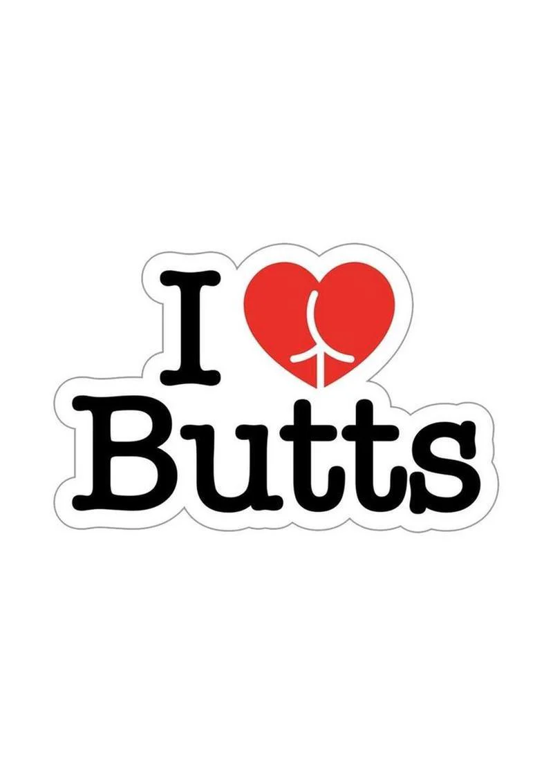 I Love Butts Enamel Pin - Image 2