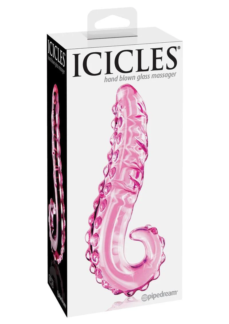 Icicles No. 24 Textured Glass Dildo - Image 3
