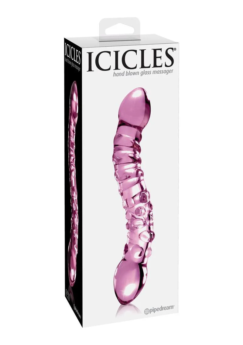 Icicles No. 55 Double-Sided Textured Glass Dildo - Image 2