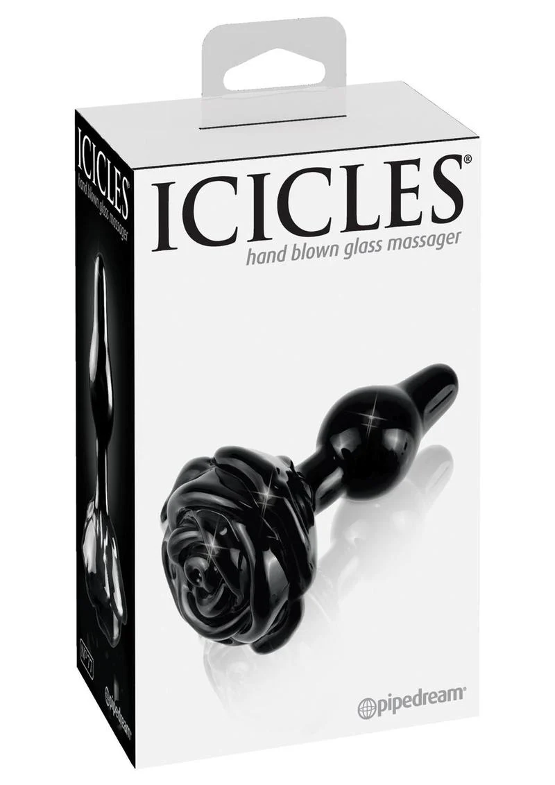 Icicles No 77 Flower Shaped Glass Anal Plug - Image 3
