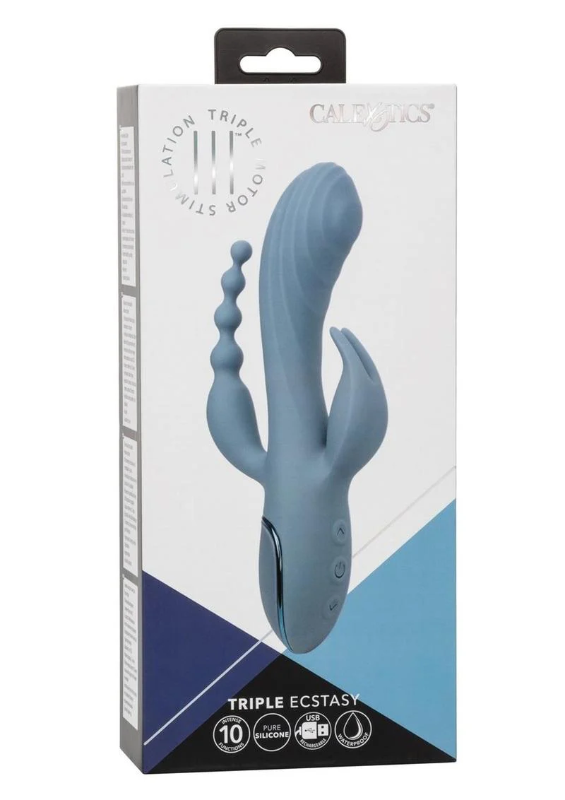 III Triple Ecstasy Rechargeable Silicone Stimulating Massager - Image 2