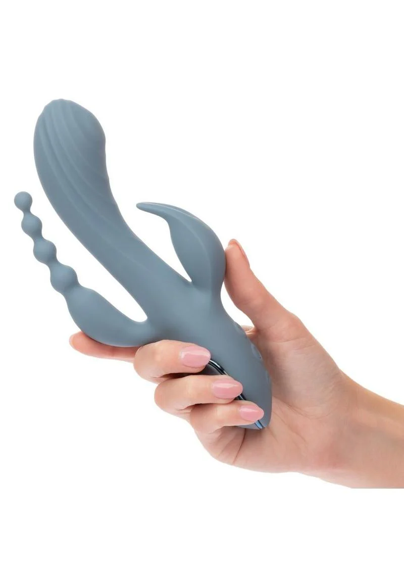 III Triple Ecstasy Rechargeable Silicone Stimulating Massager - Image 4