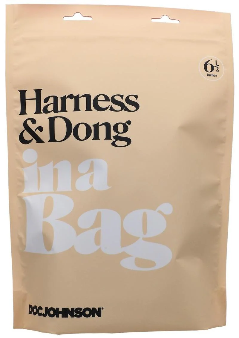In A Bag Vegan Leather Silicone Harness and Dong - Image 2
