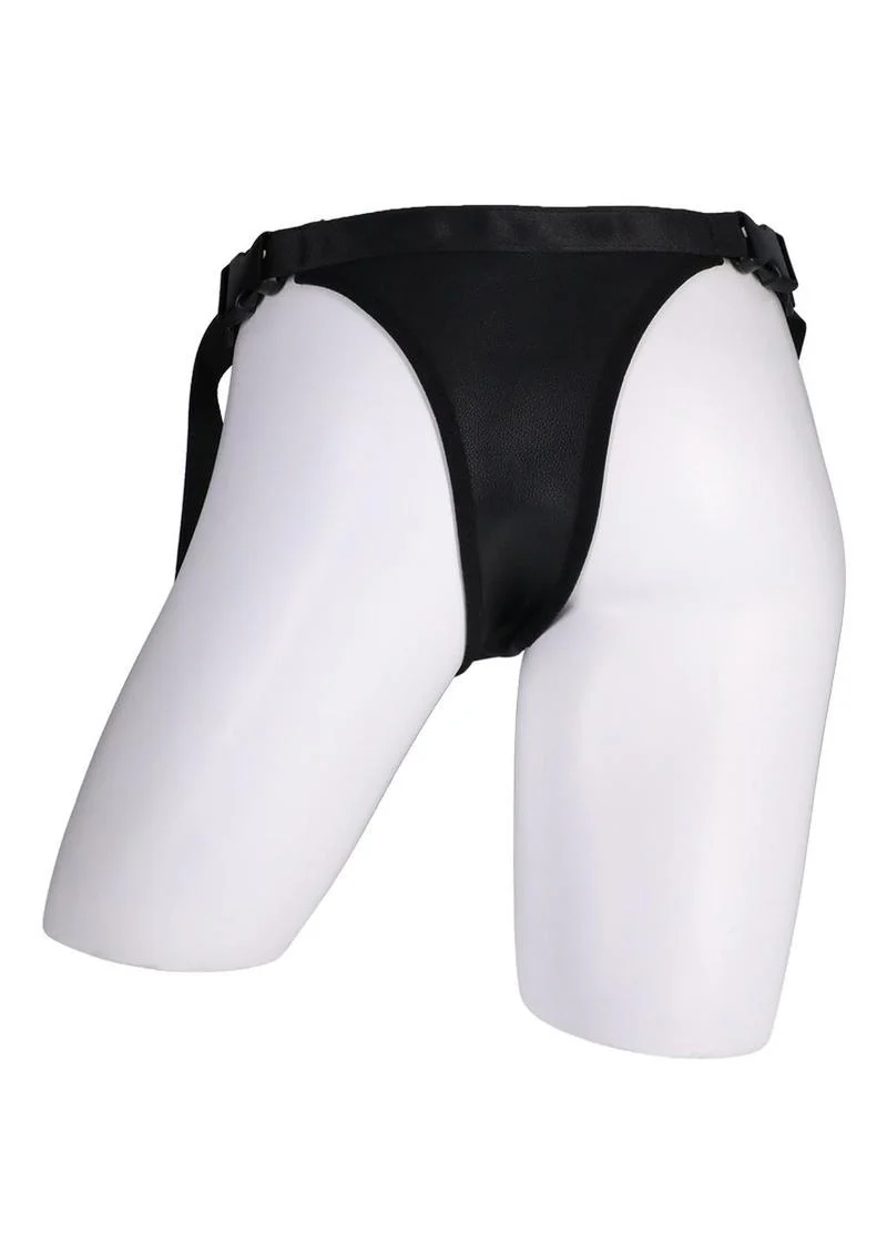 In A Bag Vegan Leather Silicone Harness and Dong - Image 4