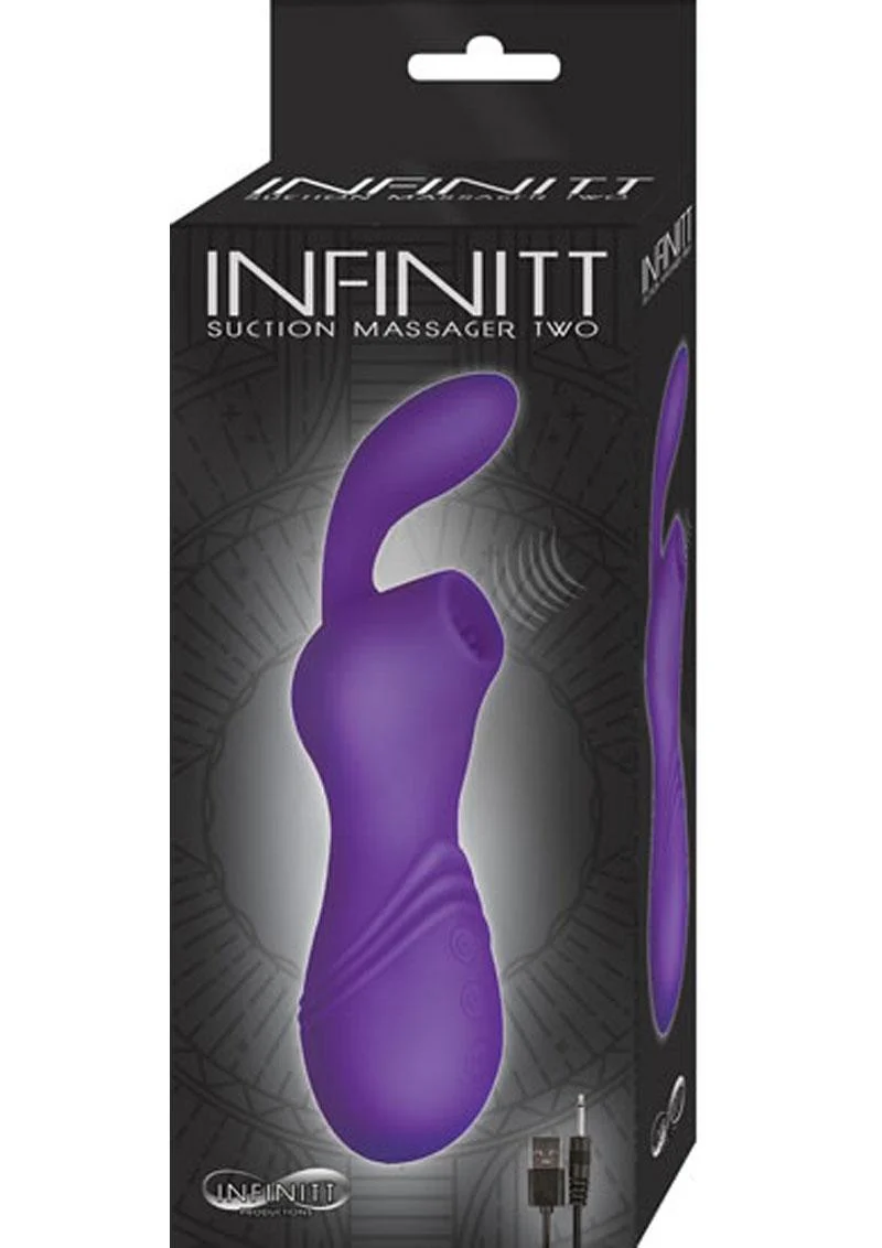 Infinitt Suction Massager Two Rechargeable Silicone Vibrator - Image 4