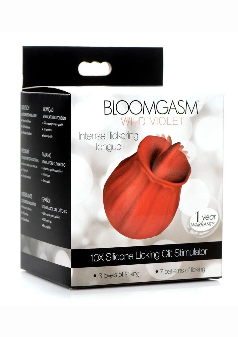 Inmi Bloomgasm Wild Violet Rechargeable Silicone 10x Licking Stimulator - Image 2