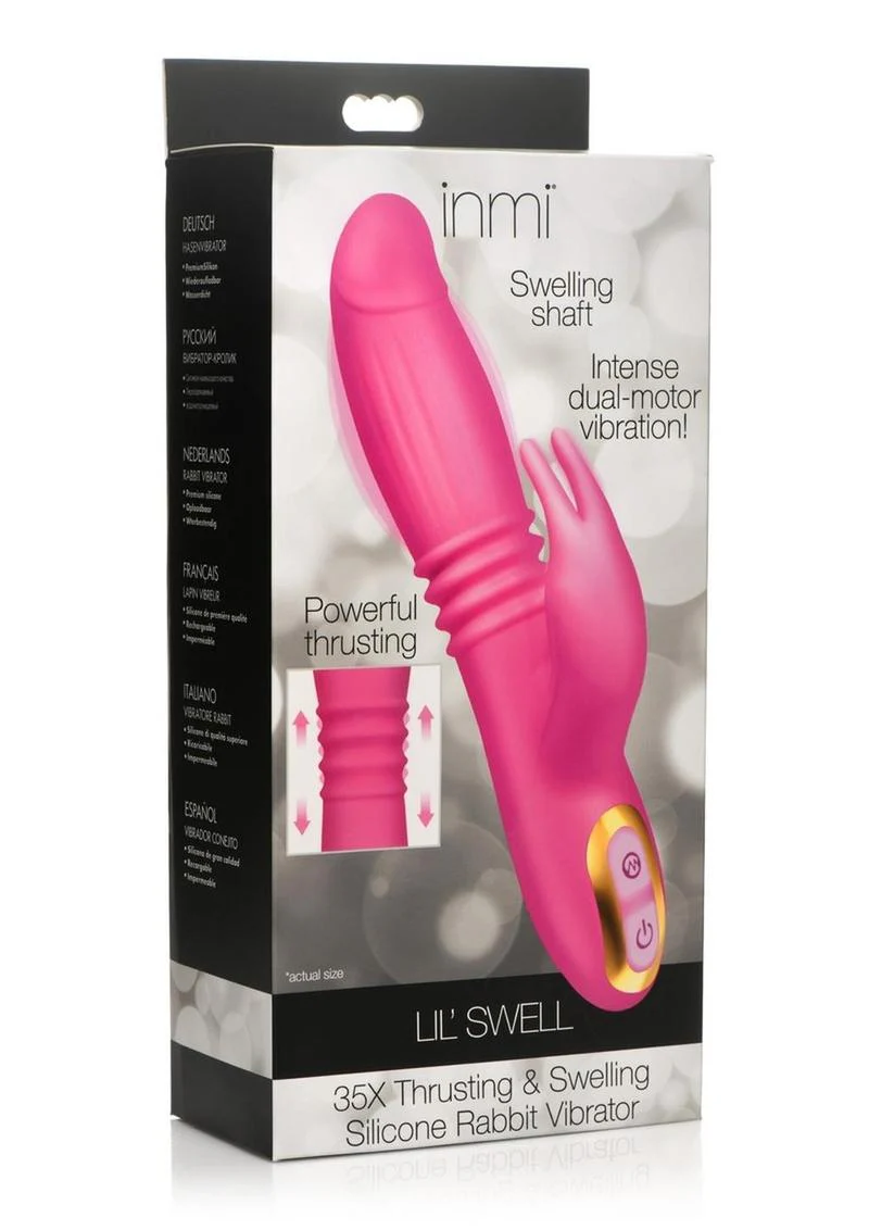 Inmi Lil' Swell 35x Thrusting and Swelling Rechargeable Silicone Rabbit Vibrator - Image 2
