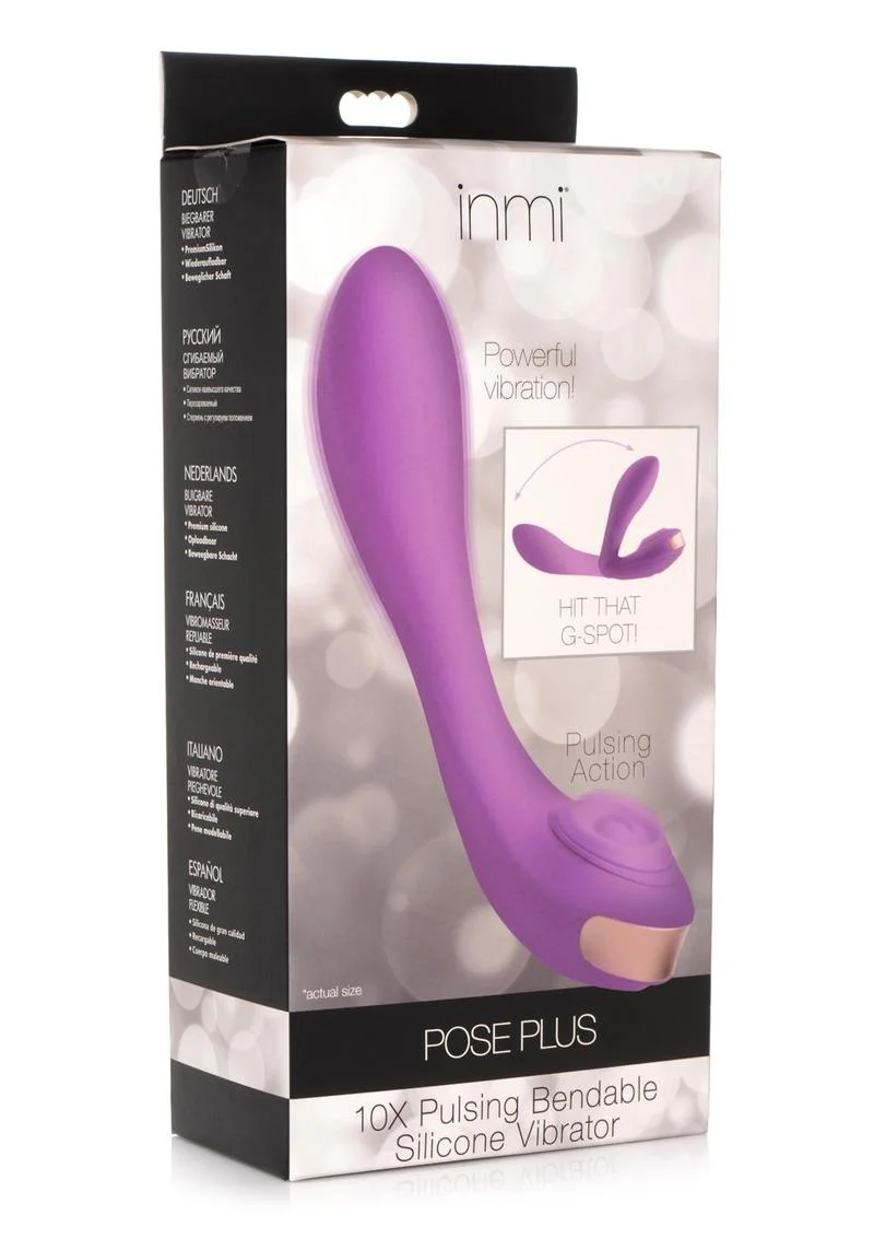 Inmi Pose Plus Rechargeable Silicone 10x Pulsing Bendable Vibrator - Image 2