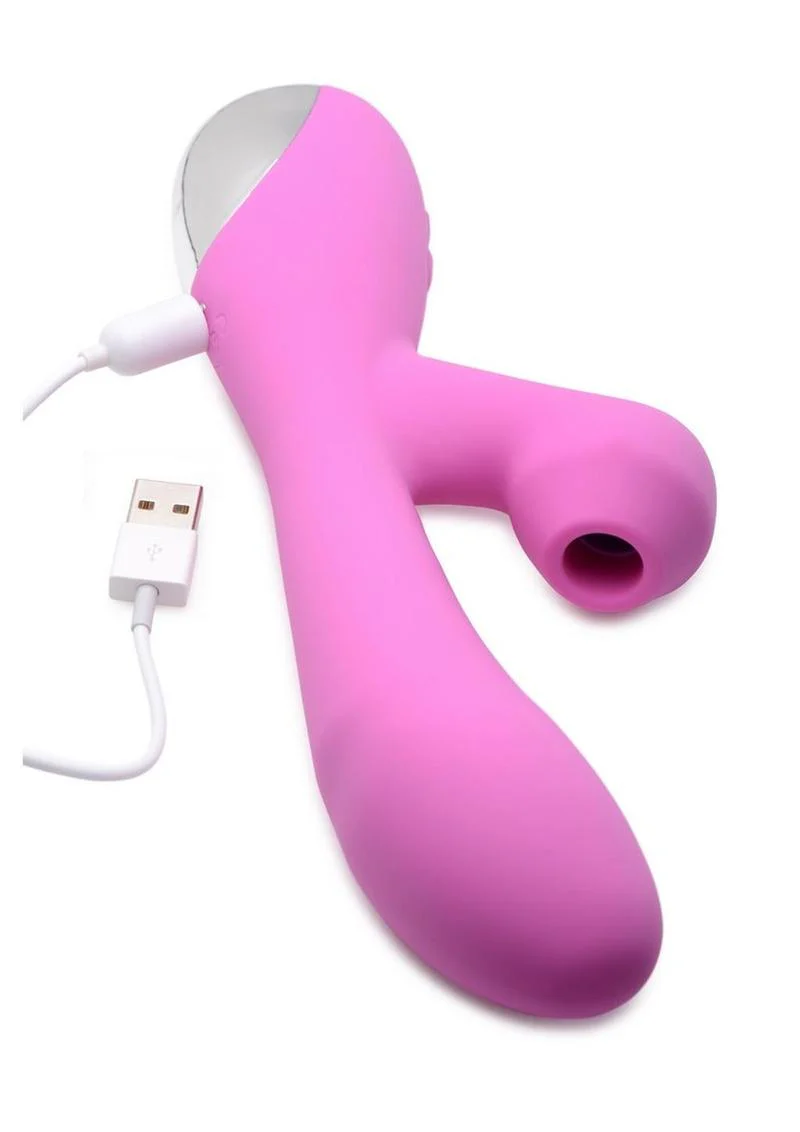 Inmi Shegasm 5 Star Rabbit Suction Come Hither Rechargeable Silicone Vibrator - Image 4