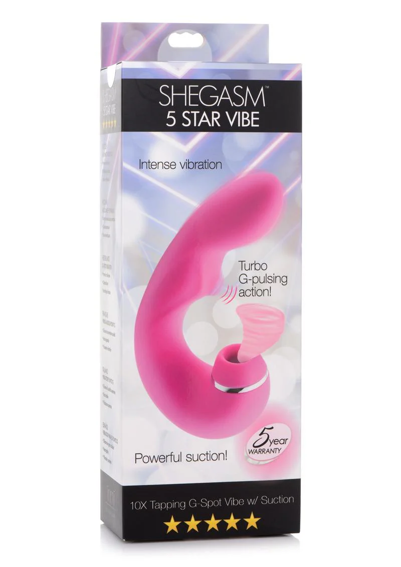Inmi Shegasm 5 Star Tapping Silicone Rechargeable G-Spot Vibrator with Suction - Image 2