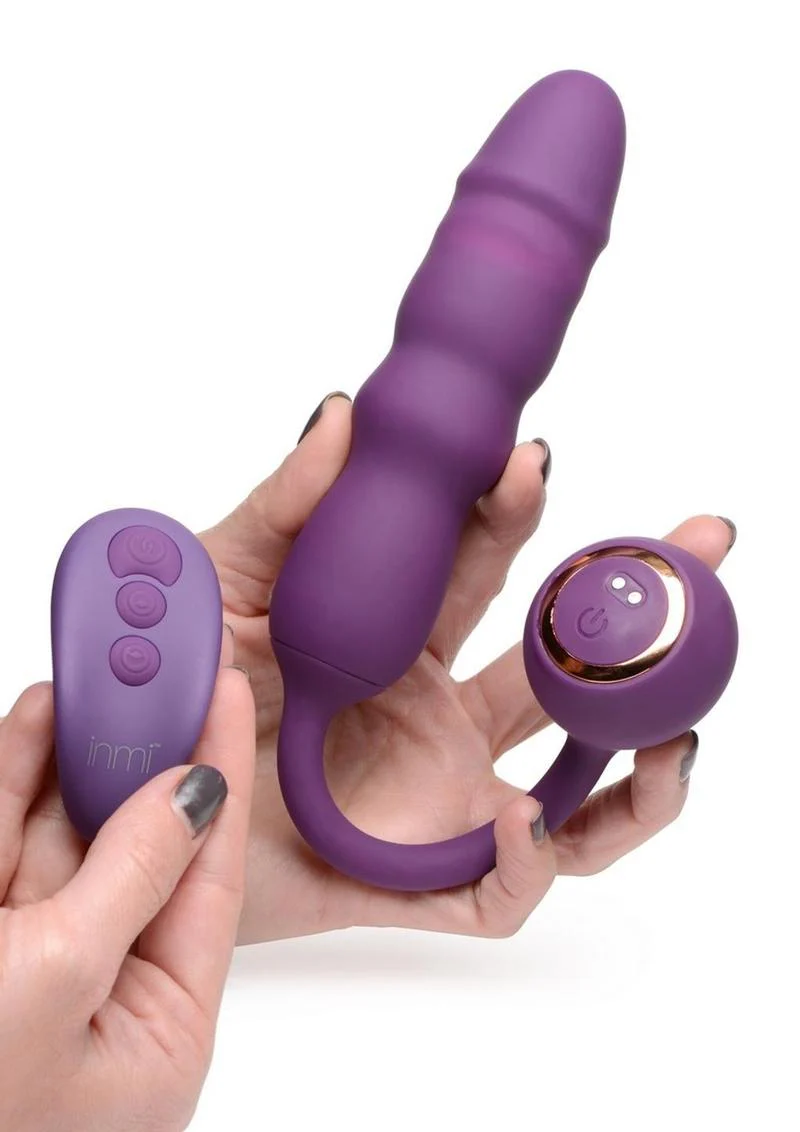 Inmi Thrust Thumper Rechargeable Silicone Vibrator with Remote Control - Image 4