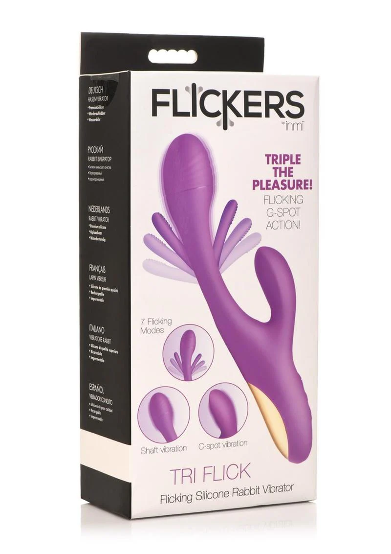 Inmi Tri-Flick Flicking Rechargeable Silicone Rabbit Vibrator - Image 2