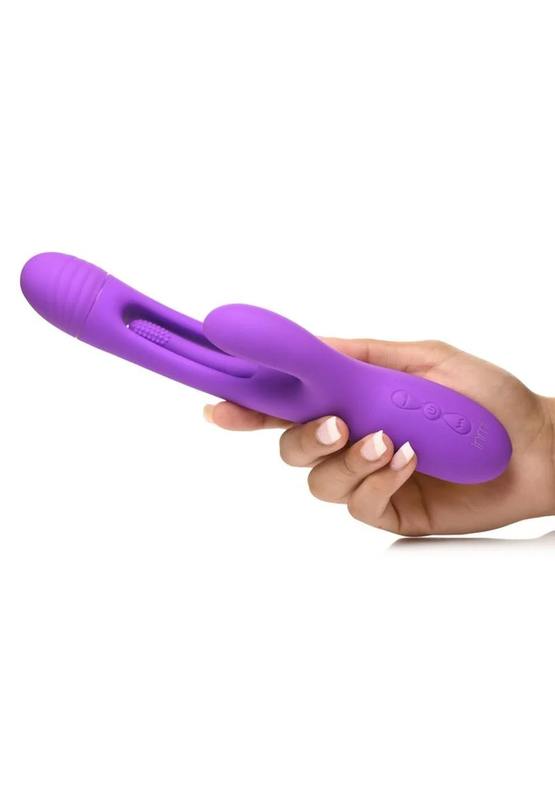 Inmi Tri-Flick Flicking Rechargeable Silicone Rabbit Vibrator - Image 4