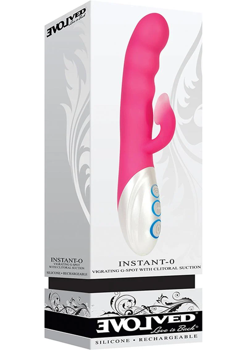 Instant-O Rechargeable Silicone G-Spot Vibrator with Clitoral Suction - Image 2