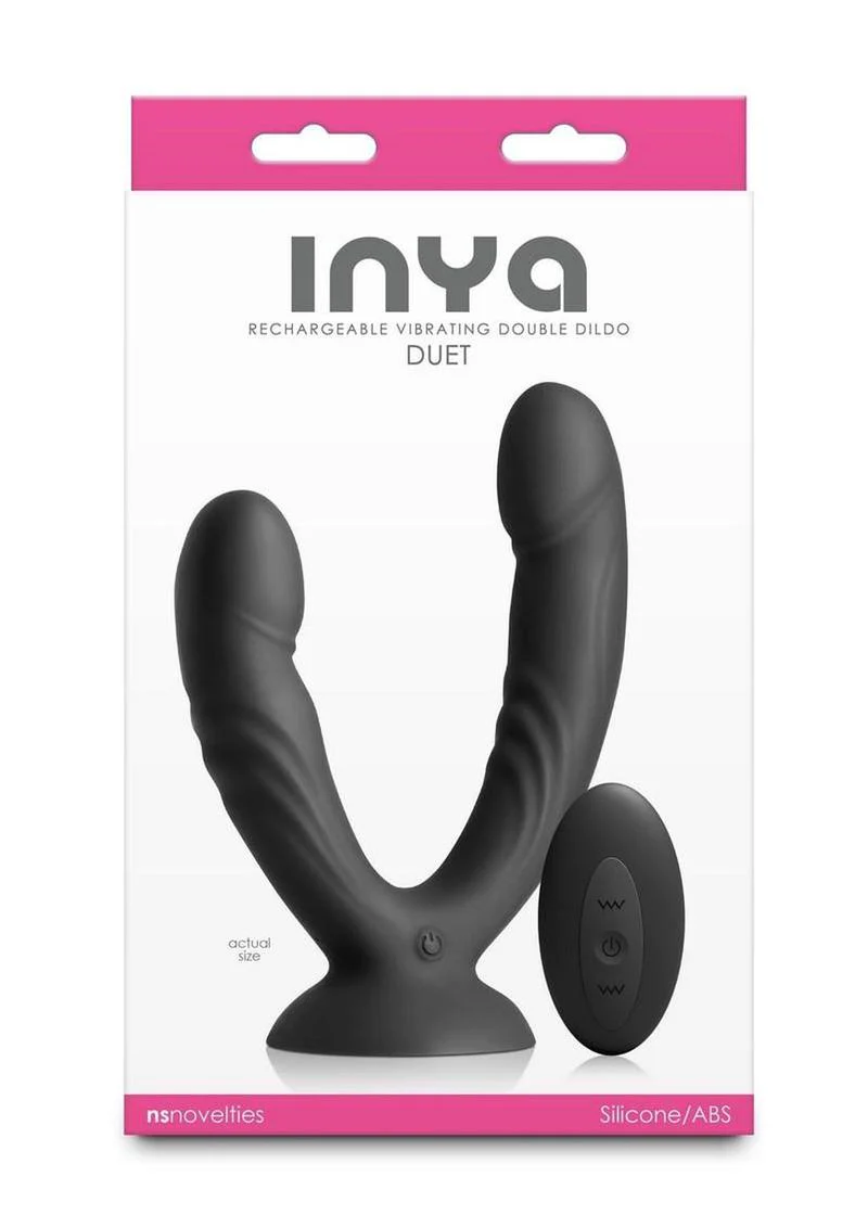 Inya Duet Rechargeable Silicone Vibrating Double Dildo with Remote - Image 2