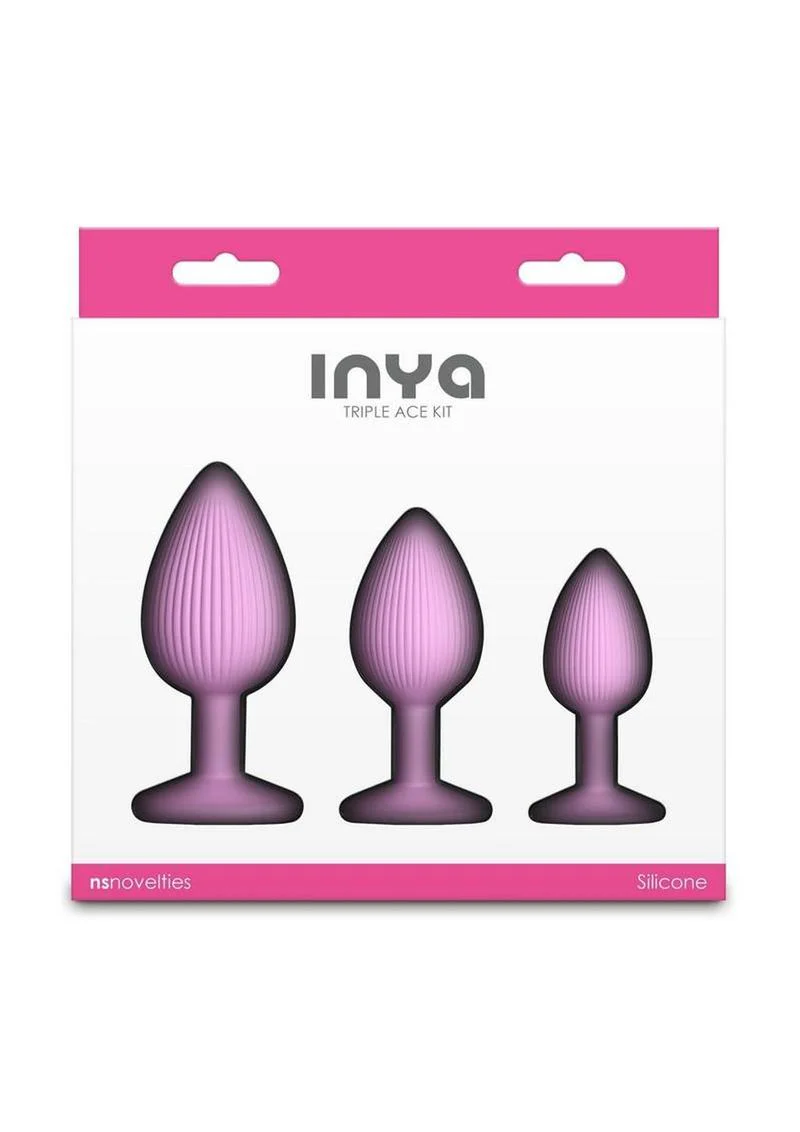 Inya Triple Ace Kit Silicone Lube Channel Anal Plugs - Image 4