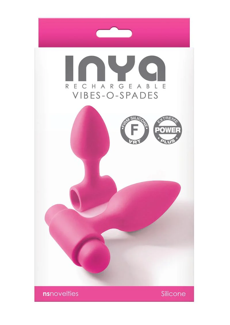 Inya Vibes-O-Spades Rechargeable Vibrating Silicone Butt Plug - Image 2
