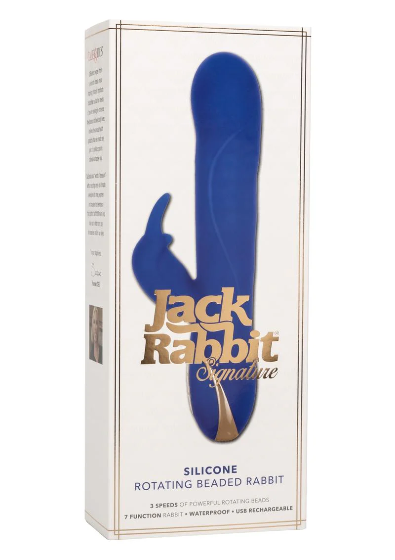 Jack Rabbit Signature Silicone Rotating Beaded Rabbit Vibrator Multi Function USB Rechargeable Waterproof - Image 2