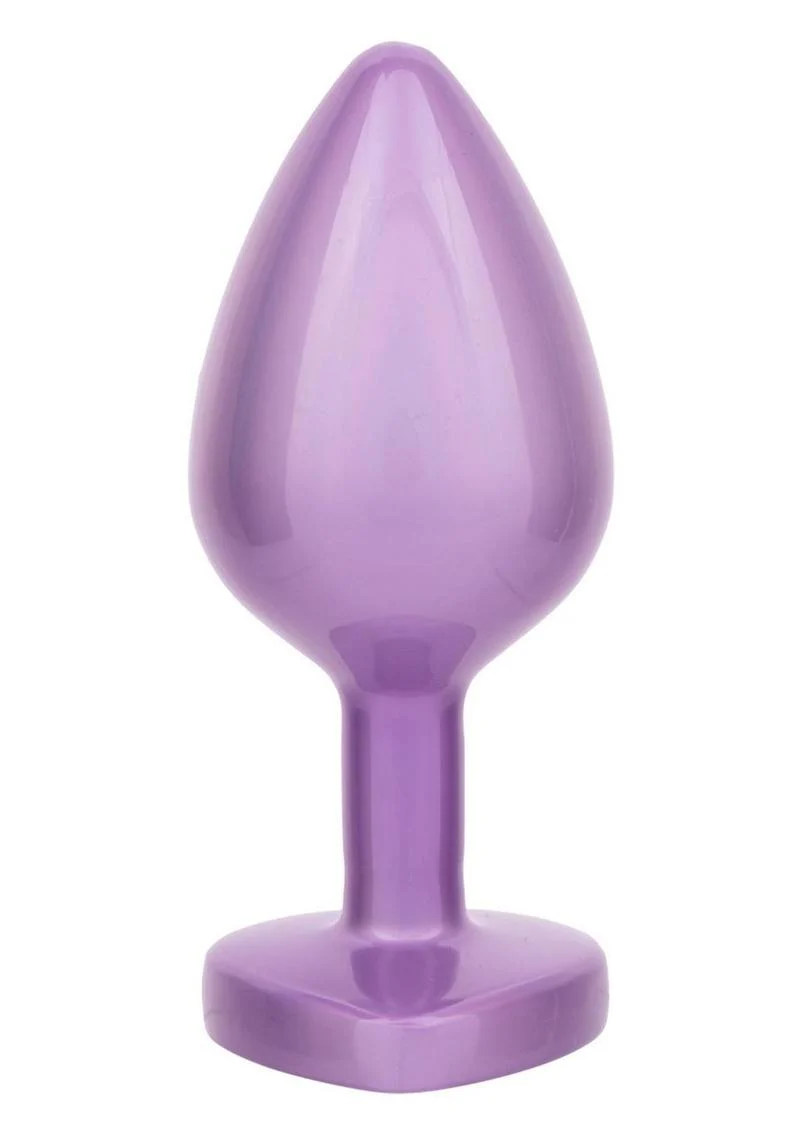 Jewel Amethyst Heart Anal Plug