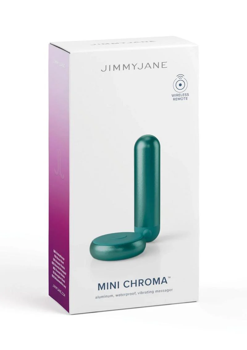 Jimmyjane Mini Chroma Metal Rechargeable Bullet with Remote - Image 3