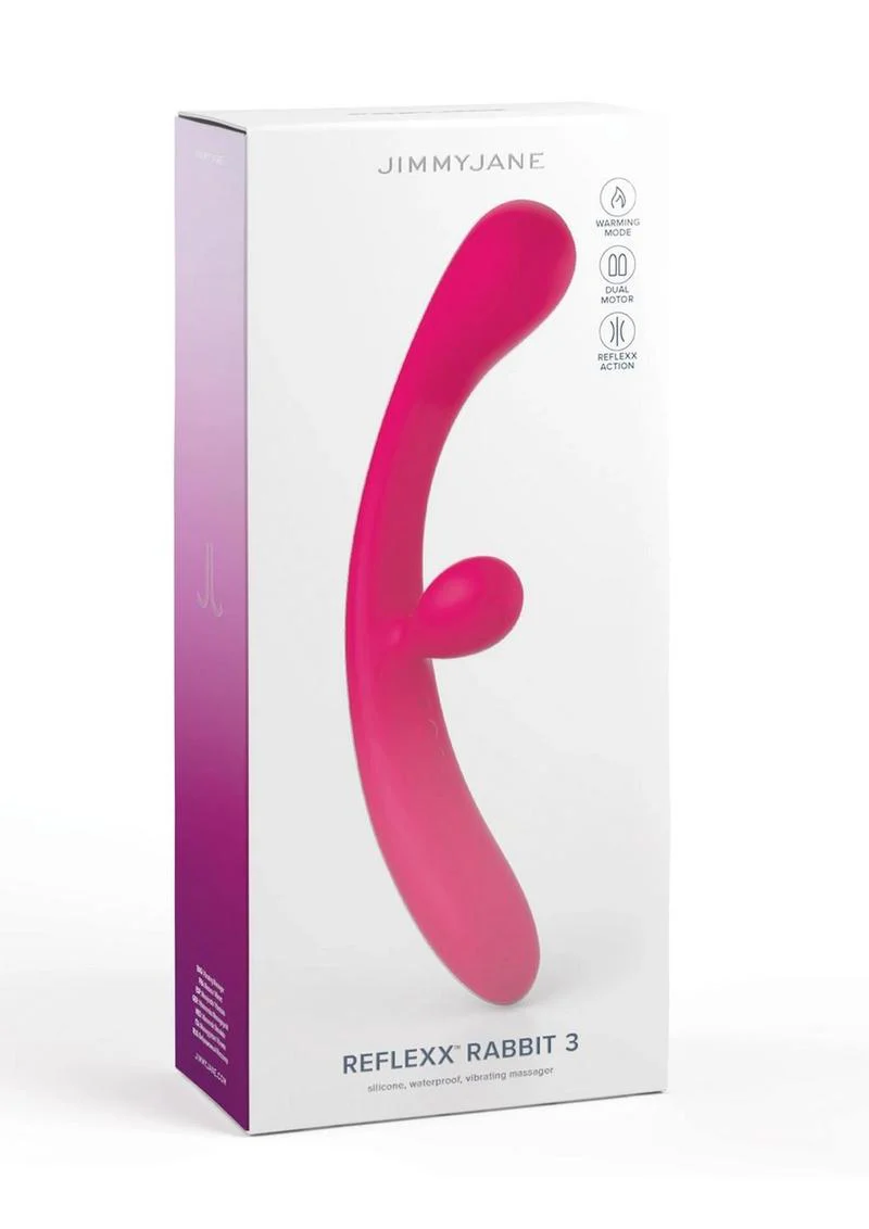 Jimmyjane Reflexx Rabbit 3 Rechargeable Silicone Vibrator - Image 2